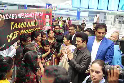 சிகாகோ சென்றார் மு.க. ஸ்டாலின்